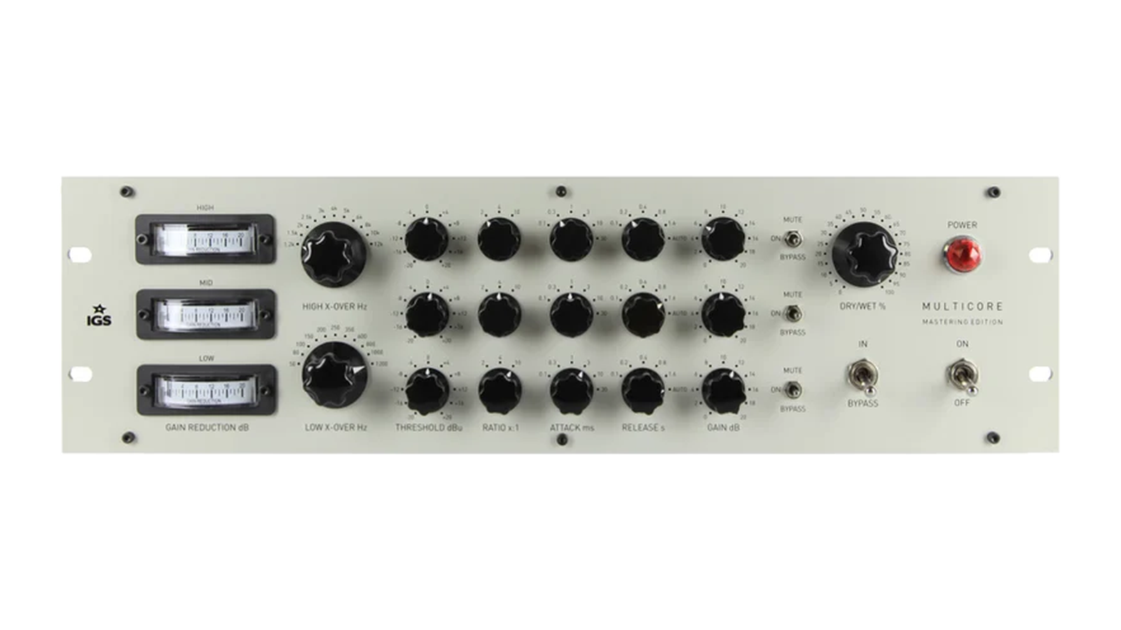 Compresseur trois bandes IGS Audio Multicore, vue de face