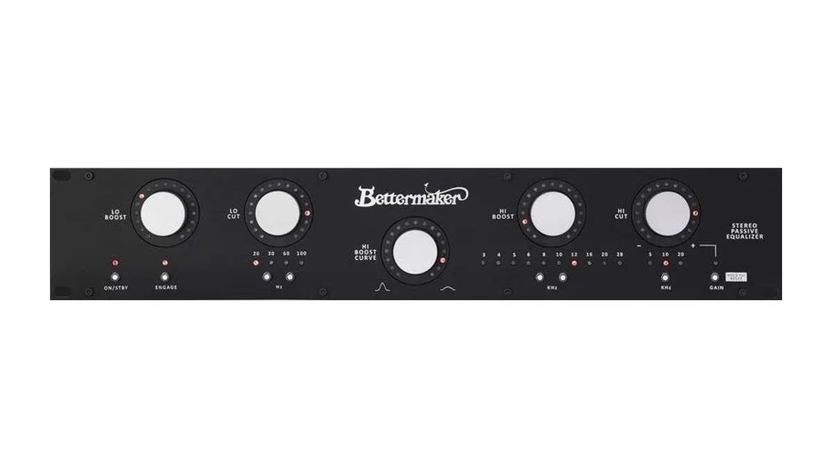 Égaliseur passif stéréo Bettermaker Stereo Passive Equalizer, version noire, vue de face